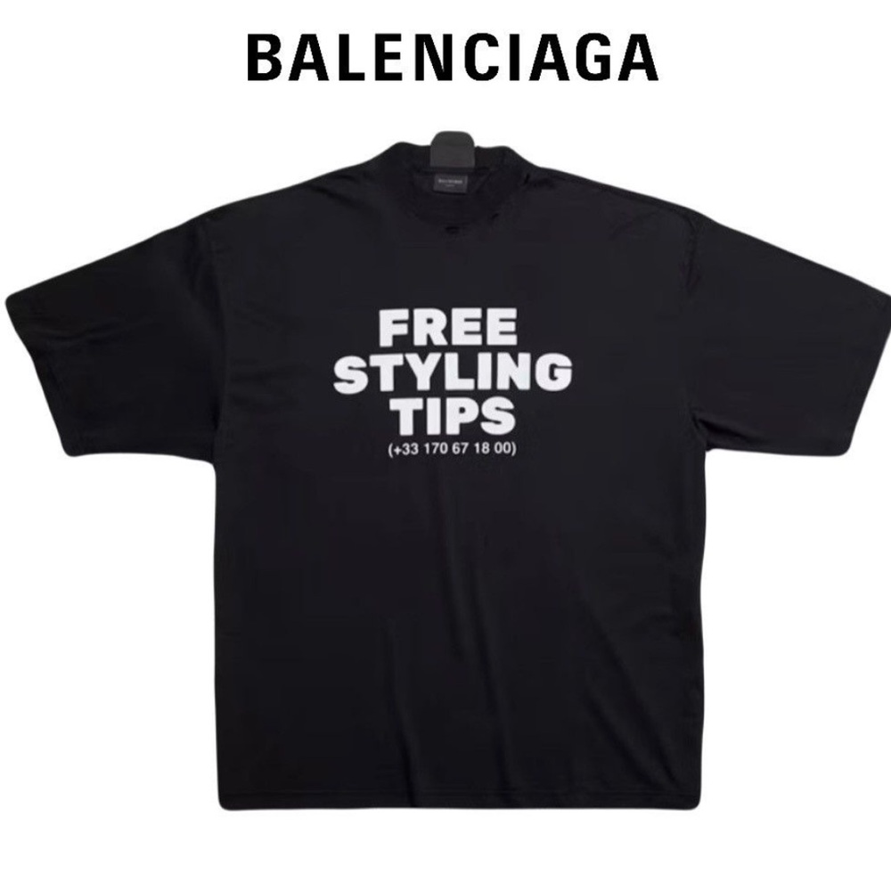 balenciaga free styling tips t shirt